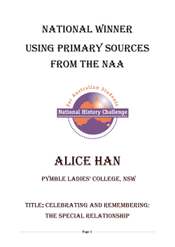 Celebrating and remembering: the special relationship