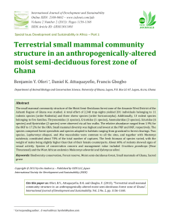 Terrestrial small mammal community structure in an
