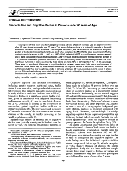 Cannabis Use and Cognitive Decline in Persons under 65 Years of