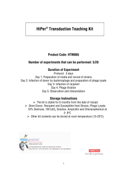 HiPer&reg; Transduction Teaching Kit