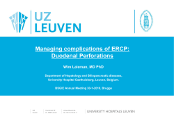Tips and tricks in ERCP - Perforation