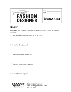 Fashion Designer Video Worksheet