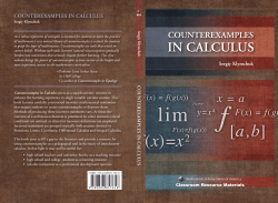 C O U N T E R E X A M P L E S IN C A L C U L U S - Stemtec