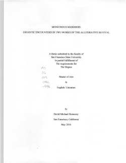 MONSTROUS MANHOOD - San Francisco State University Digital