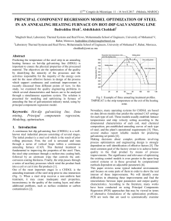 principal component regression model optimization of steel in an
