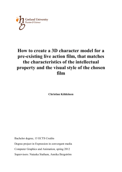 How to create a 3D character model for a pre-existing live
