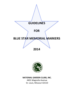 guidelines for blue star memorial markers 2014
