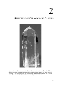 structure of ceramics and glasses