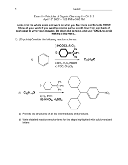 i) HCOCl, AlCl3 ii) iii) HNO3, H2SO4