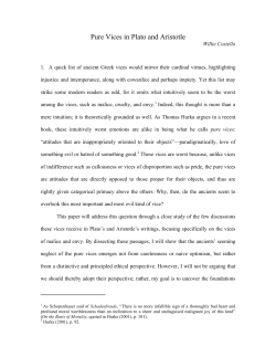 Pure Vices in Plato and Aristotle