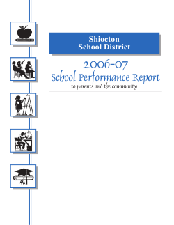 School Performance Report - School District of Shiocton