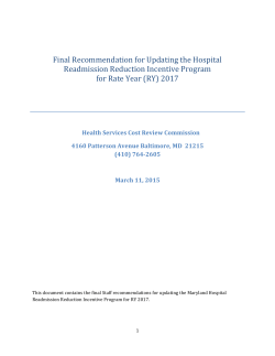 6. Readmission Reduction Incentive