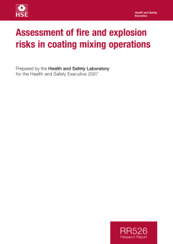RR526 Assessment of fire and explosion risks in coating mixing