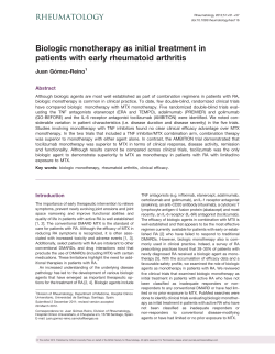 Biologic monotherapy as initial treatment in