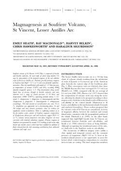 Magmagenesis at Soufriere Volcano, St Vincent, Lesser Antilles Arc