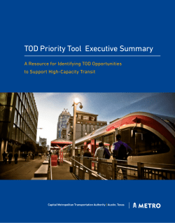 TOD Priority Tool Executive Summary