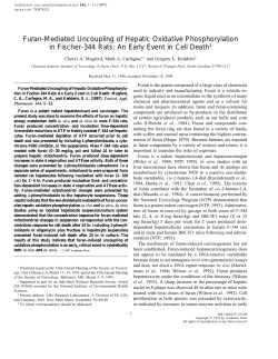 Furan-Mediated Uncoupling of Hepatic Oxidative