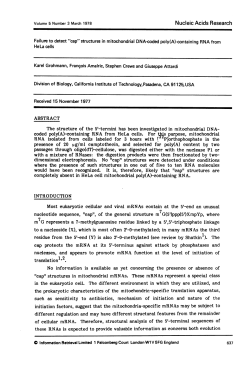 Nucleic Acids Research the prokaryotic characteristics of the
