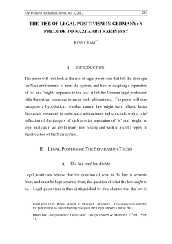 THE RISE OF LEGAL POSITIVISM IN GERMANY: A