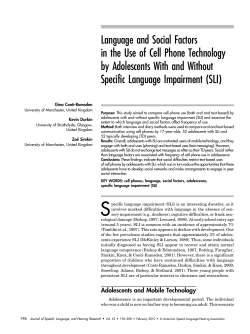 Language and Social Factors in the Use of Cell Phone Technology