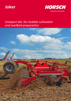 Compact disc for stubble cultivation and seedbed preparation