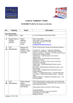 St Anne`s CCT Economic Plan 2016