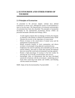 2. ecotourism and other forms of tourism