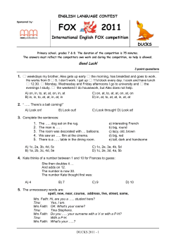 FOX 2011 - foxcompetition.hu