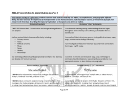 Social Studies, 4th 9 weeks