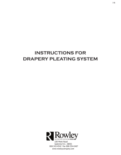 instructions for drapery pleating system