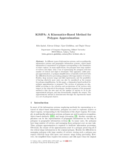 KiMPA: A Kinematics-Based Method for Polygon Approximation