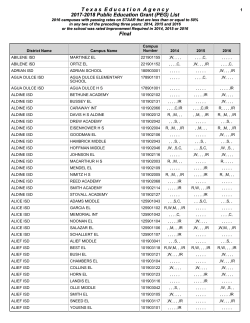 PEG List - Texas Education Agency