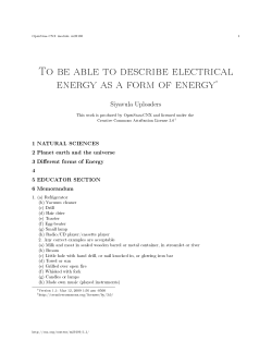 To be able to describe electrical energy as a form