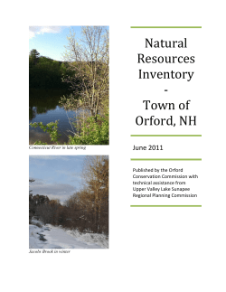 Natural Resources Inventory - Town of Orford, NH