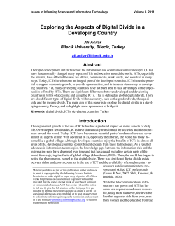 Exploring the Aspects of Digital Divide in a Developing Country