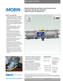 Morin Stainless Steel Pneumatic Actuator