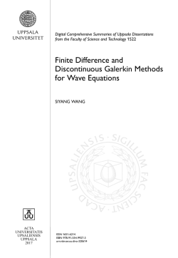 Finite Difference and Discontinuous Galerkin Methods for Wave