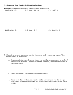 8WB3-46 3.1e Homework: Write Equations for Lines Given Two