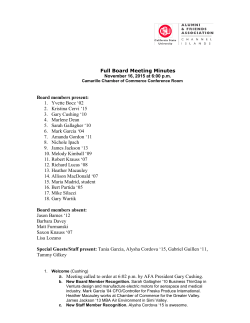 Full Board Meeting Minutes Board members present: 1. Yvette Bocz