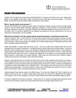 Gender Discrimination - Neighborhood Legal Services, Inc.