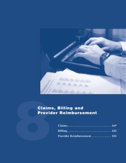 Claims, Billing and Provider Reimbursement