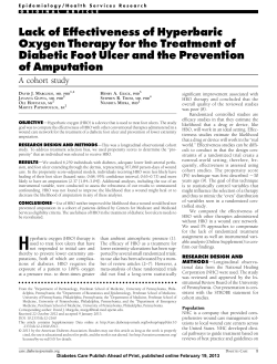 Lack of Effectiveness of Hyperbaric Oxygen