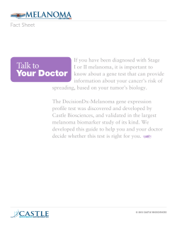 Talk To Your Doctor - Skin Melanoma Test