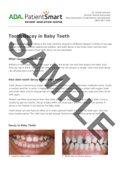 ADA Patient Smart | Baby Bottle Tooth Decay