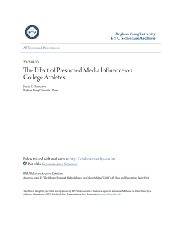 The Effect of Presumed Media Influence on College Athletes