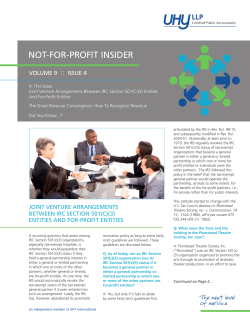 not-for-profit insider