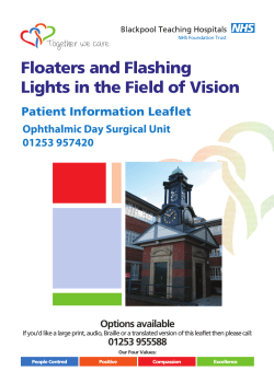 Floaters and Flashing Lights in the Field of Vision