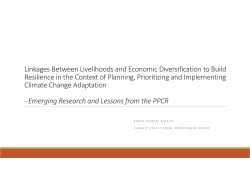 Presentation on linkages livelihoods and economic