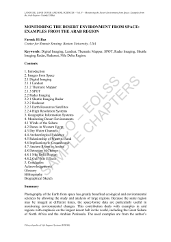 Monitoring the Desert Environment from Space