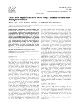 Oxalic acid degradation by a novel fungal oxalate oxidase from